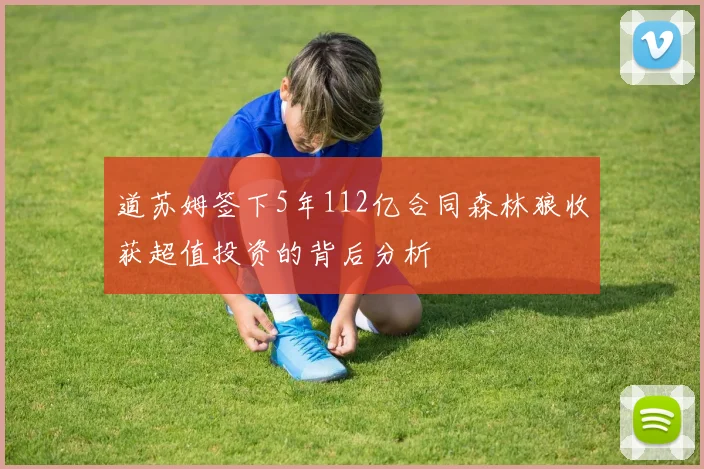 道苏姆签下5年112亿合同森林狼收获超值投资的背后分析